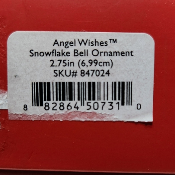 Lenox Angel Wishes Snowflake Bell Ornament NIB - Picture 5 of 5